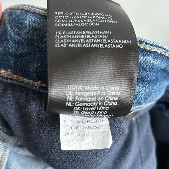 Liverpool The Crop Straight High Rise Front Seam Raw Hem Jeans Sz 14/32 - Picture 12 of 12